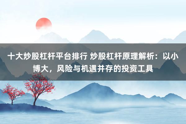 十大炒股杠杆平台排行 炒股杠杆原理解析：以小博大，风险与机遇并存的投资工具