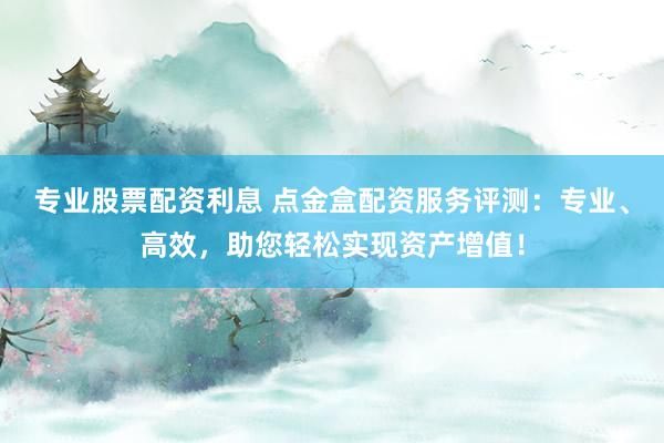 专业股票配资利息 点金盒配资服务评测：专业、高效，助您轻松实现资产增值！